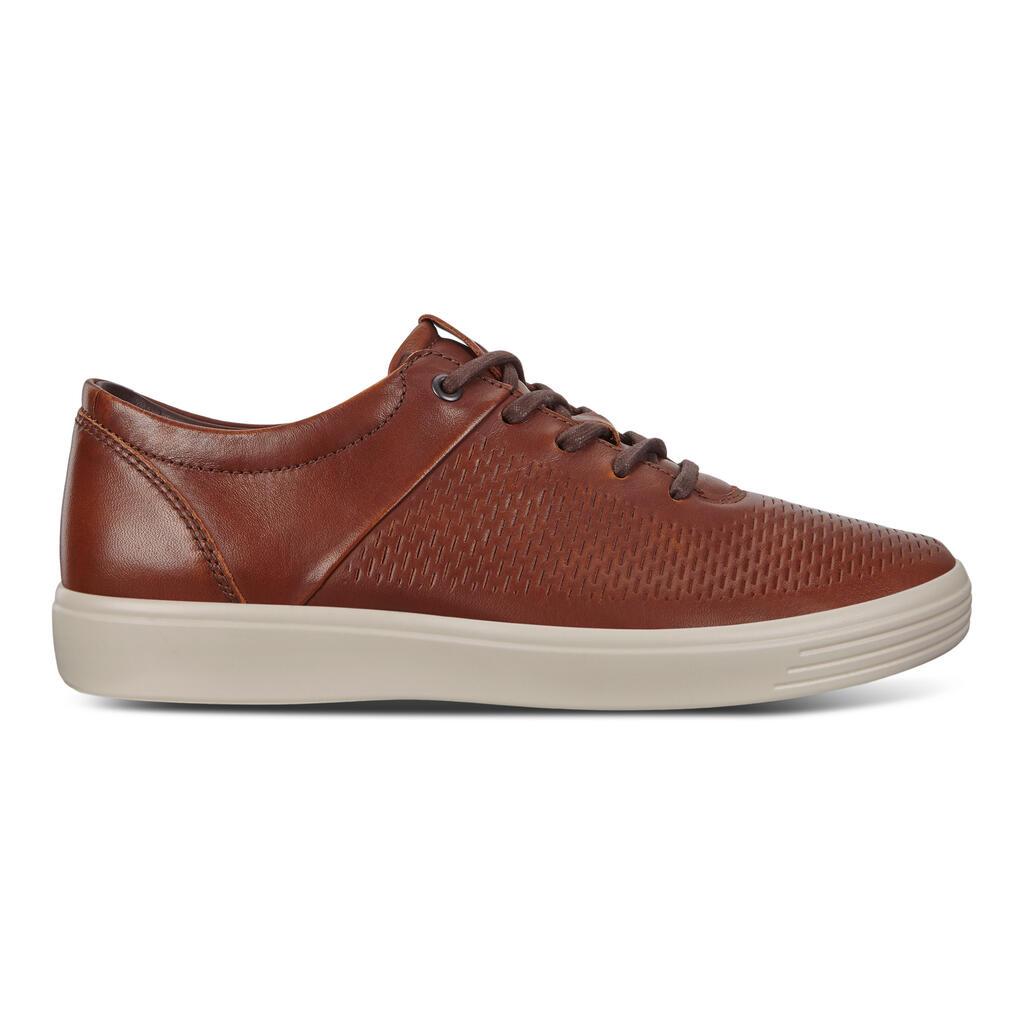 Ecco Soft 7 Lace-Up Mens Sneakers Brown Online - India VOJ-803491